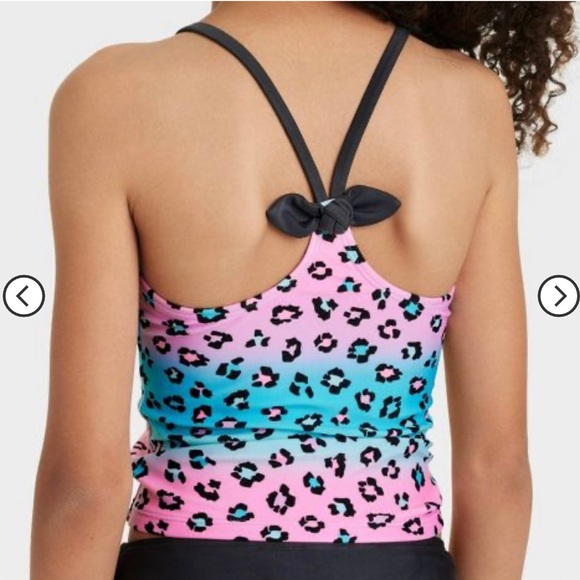 Girls' Magical Animal Ombre Bow Back Tankini Set - Cat & Jack - Picture 2 of 5